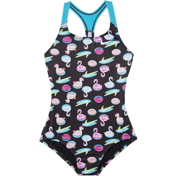 Nike Kids Pool Party Racerback One-Piece Swimsuit L10701 Size Large (12-13 YRS) - Picture 6 of 6